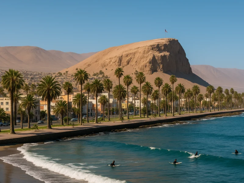 Arica: zonnige kuststad in het noorden van Chili