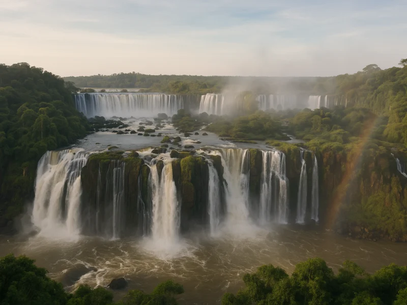 Iguazu watervallen op de grens van Argentinië en Brazilië